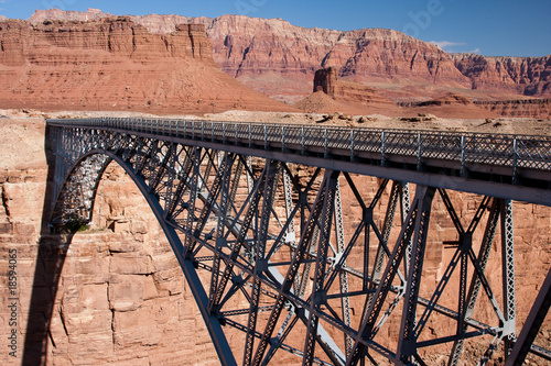 Navajo Bridge over the Colorado River and the Grand Canyon