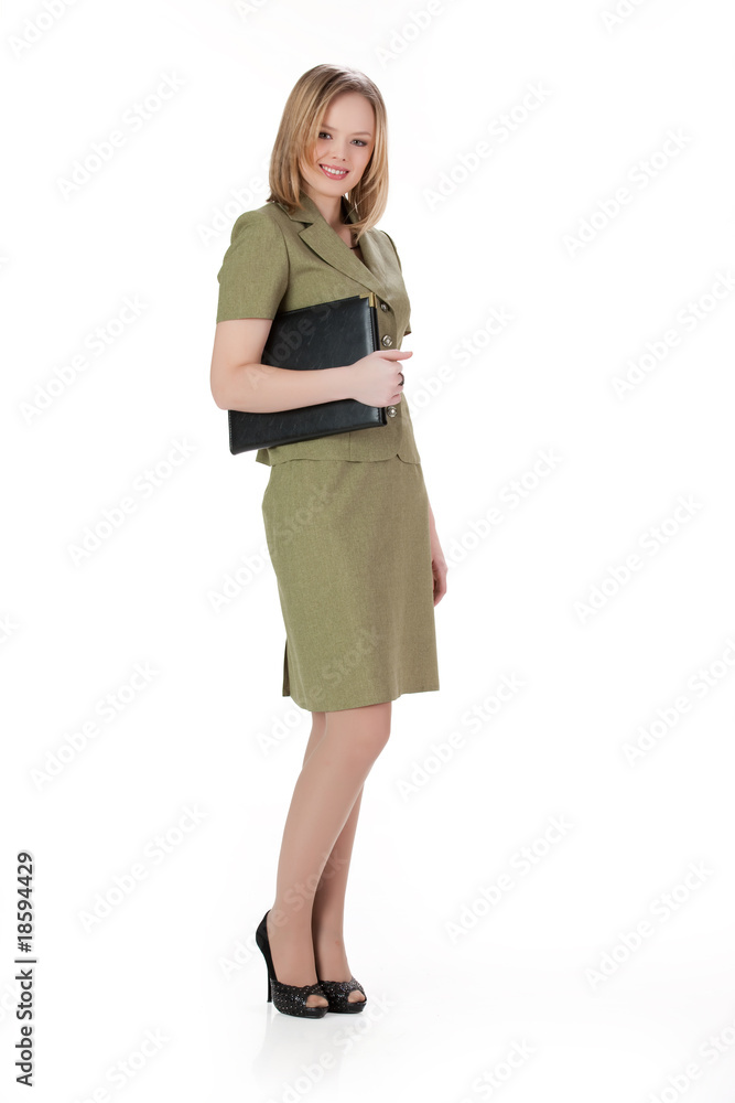 Young Woman In Fashionable Clothing Young Woman In Fashionable Clothing