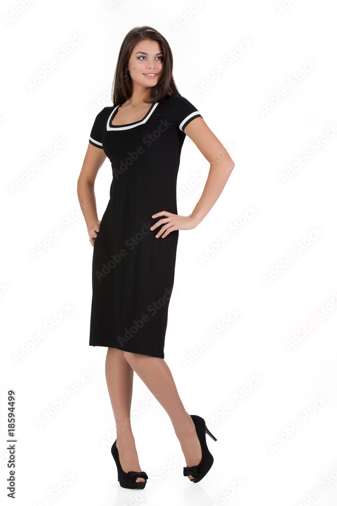 Young Woman In Fashionable Clothing Young Woman In Fashionable Clothing