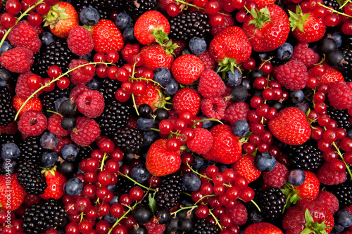 fresh berry mix rich in vitamins