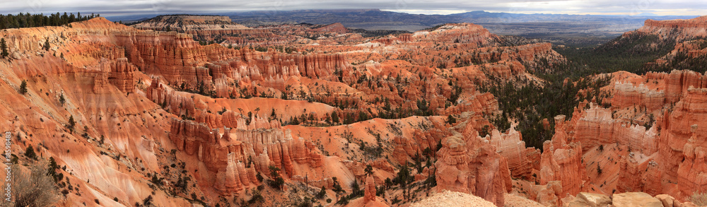 panorama des pink cliffs de bryce canyon