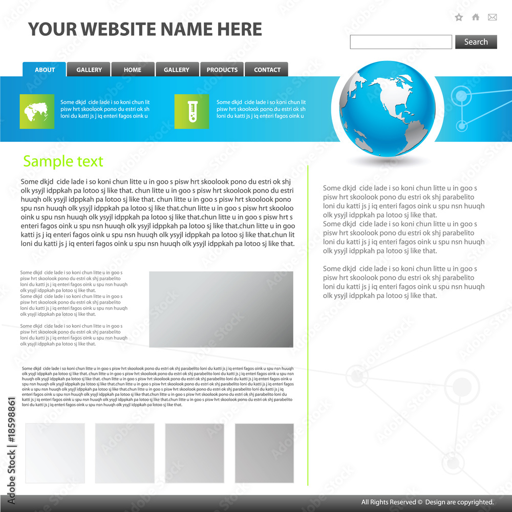 Web site design template.