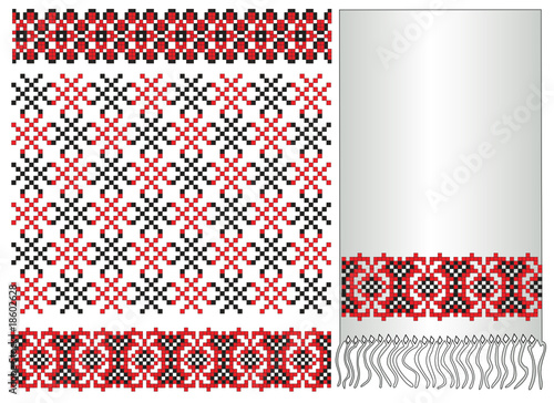 ukrainian towel emroider pattern