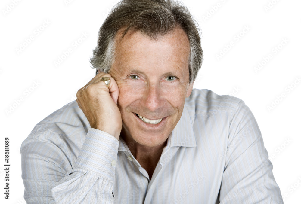 Happy Senior Man against a White Background Happy Senior Man against a White Background