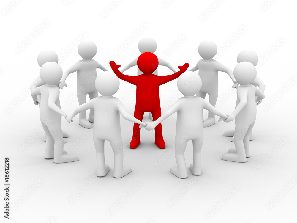 leadership concept on white background. Isolated 3D image leadership concept on white background. Isolated 3D image
