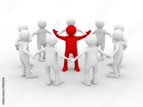 leadership concept on white...