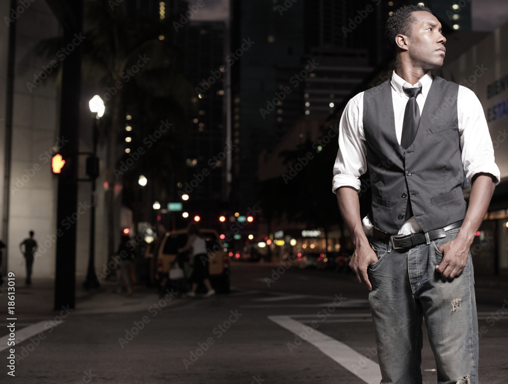 Man standing on the street Man standing on the street