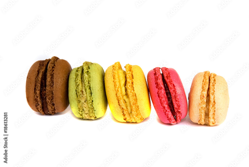 Assortment of traditional French macaroon cookies Assortment of traditional French macaroon cookies