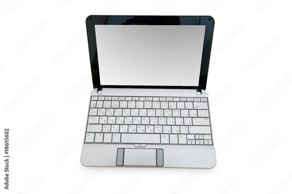 Netbook isolated on the white background Netbook isolated on the white background