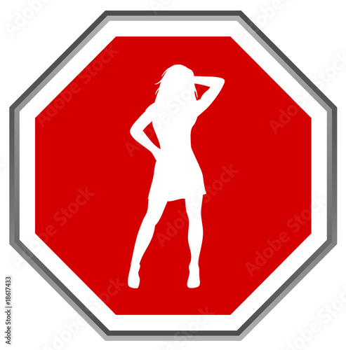 " Sexy Woman " Sign (roadsign - warning - signpost - vector)