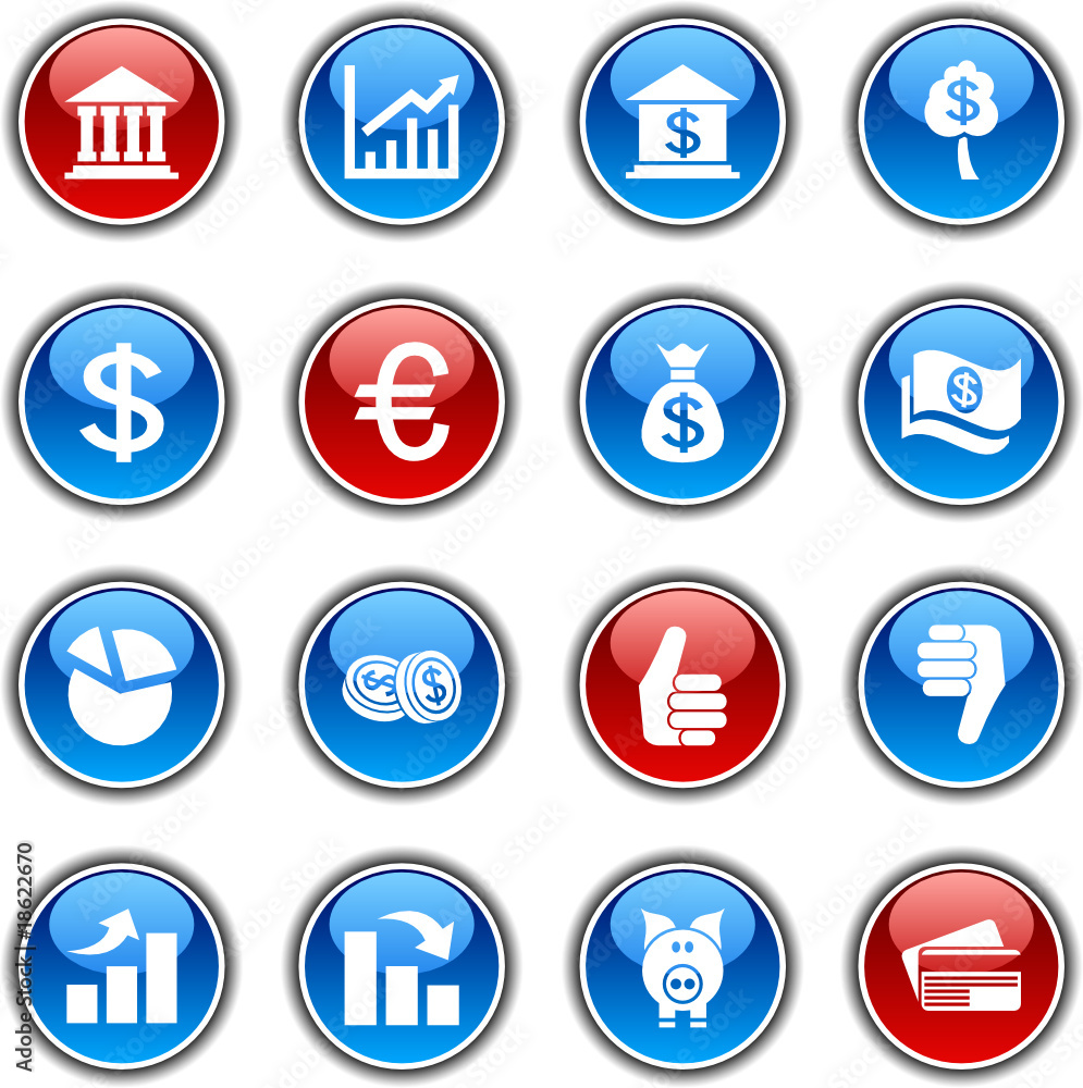 MOney button set. Vector illustration. MOney button set. Vector illustration.