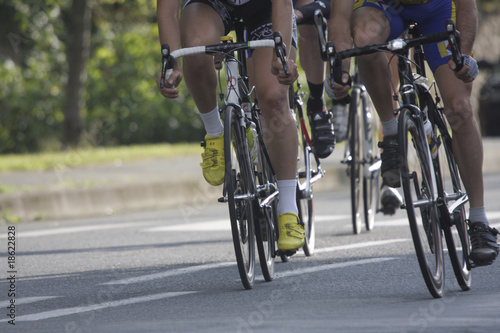 wheels during a cycling race