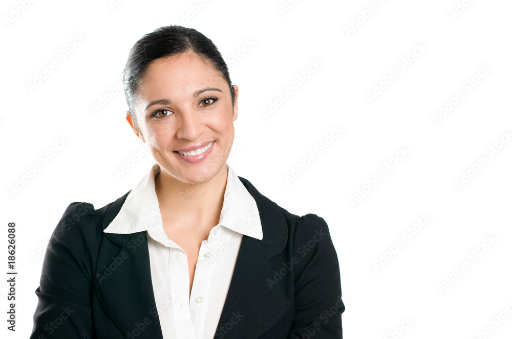 Smiling business woman portrait copy space Smiling business woman portrait copy space