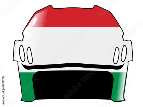 hockey helmet in colors of Hungary