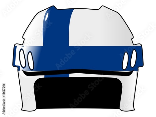 hockey helmet in colors of Finland
