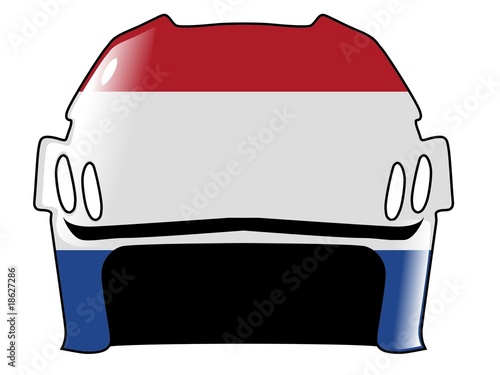 hockey helmet in colors of Netherlands