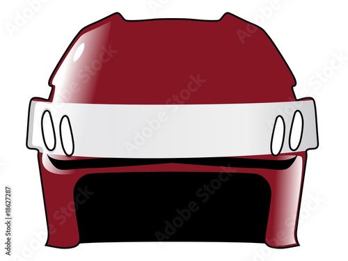 hockey helmet in colors of Latvia