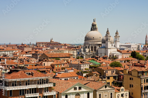 Church Domes Over Red Tile Roofs © dbvirago