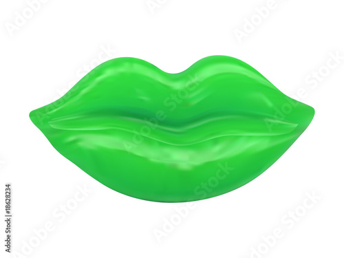 Glossy Green Lips
