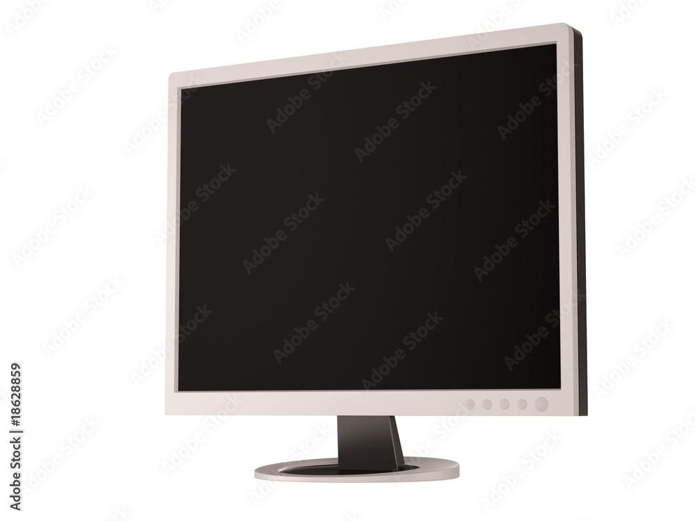TFT monitor isolated on white TFT monitor isolated on white