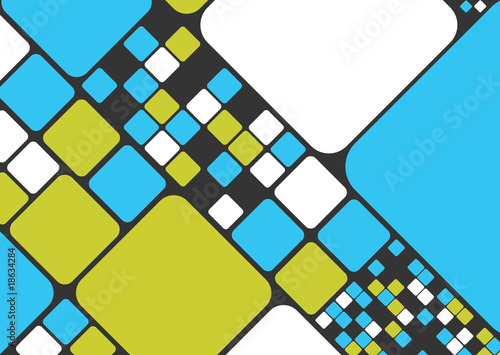 Vector retro background with round edge cubes or maze