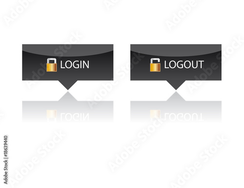 login and logout button