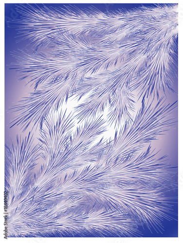 Winter background with ice crystals