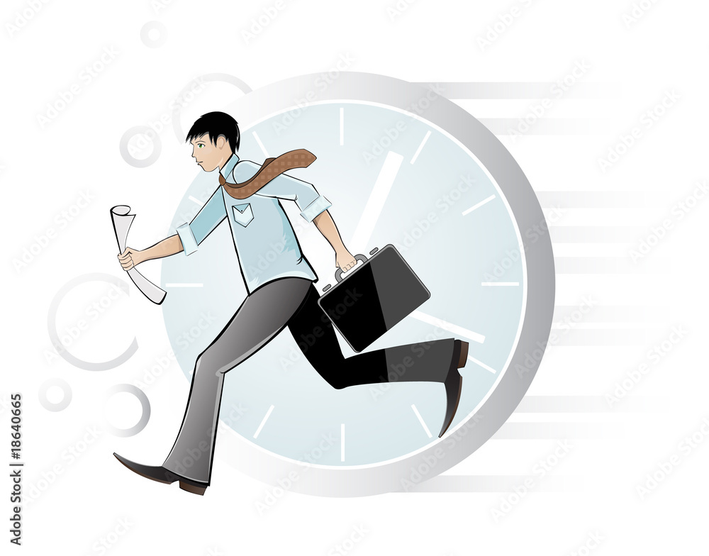 Hurrying businessman Hurrying businessman