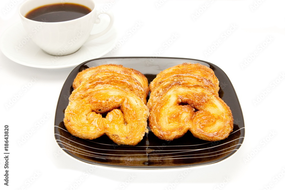 cookies on a plate , isolated over white cookies on a plate , isolated over white