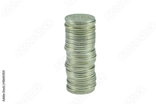 Stack of the russian coins