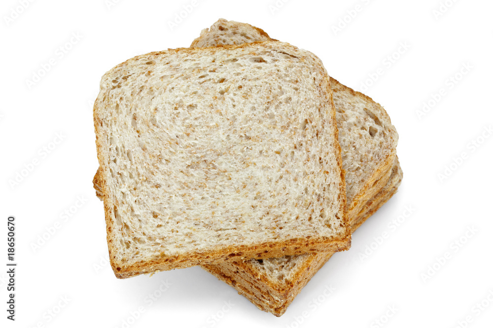 Whole wheat bread slices Whole wheat bread slices