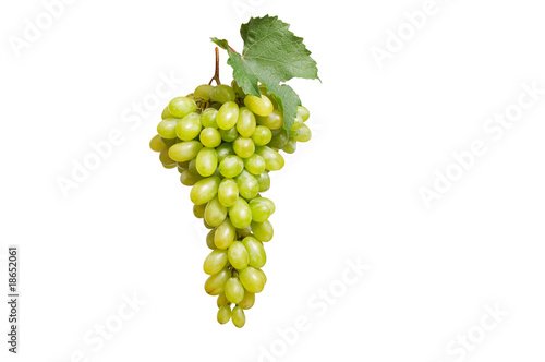 Tasty grape on a white