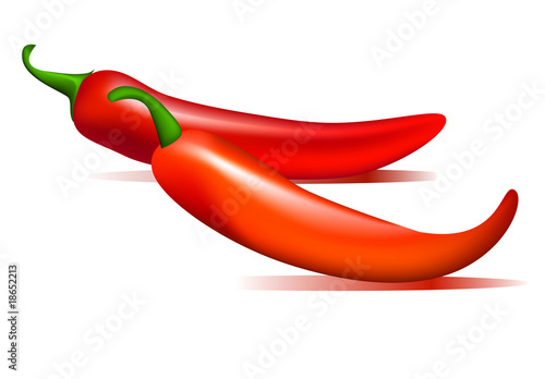 Red hot vector chili
