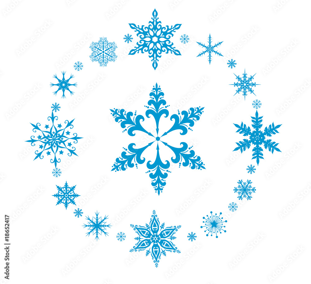 Rounded  decorative snowflakes