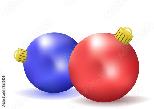 Two christmas balls