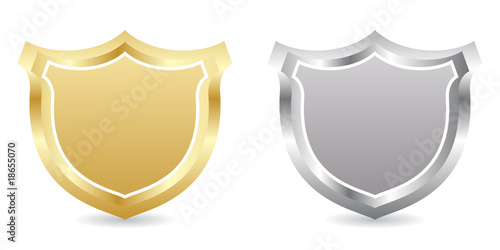 two badge golden and silver