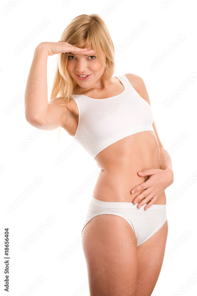 Fototapeta premium Woman searching solution to be slim