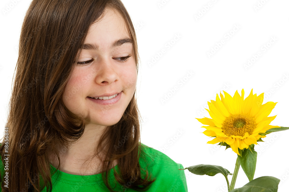 Portrait of young girl isolated on white background Portrait of young girl isolated on white background