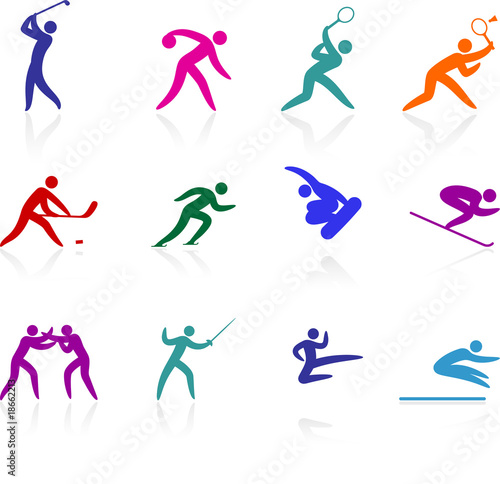 competative and olympic sports icon collection