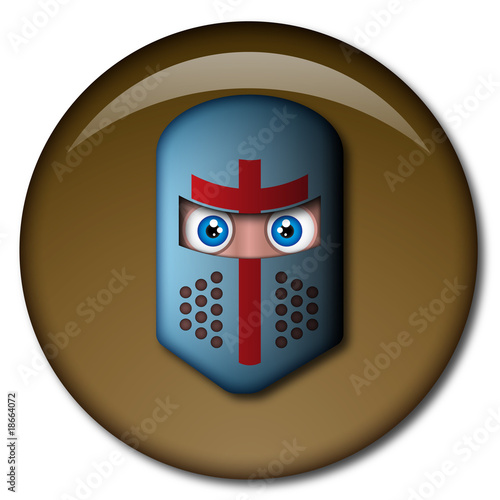 Chapa cabeza de caballero templario