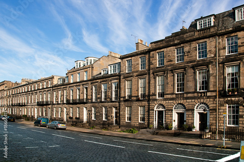 Paved street in Edinburg, UK