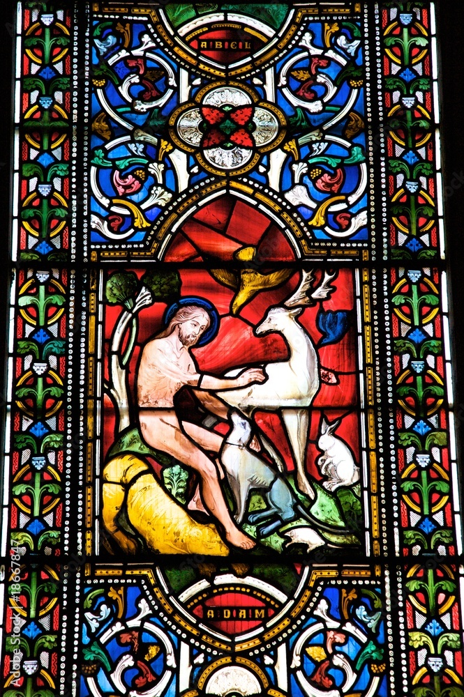nude christ on a glasswork