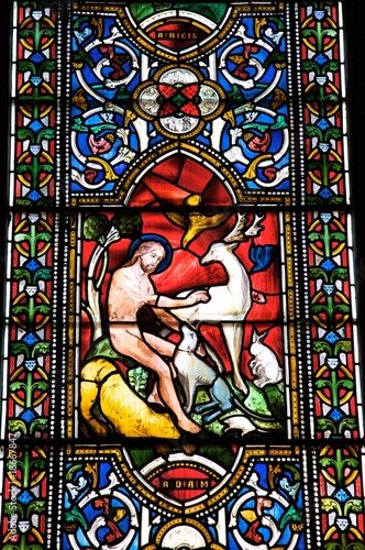 nude christ on a glasswork