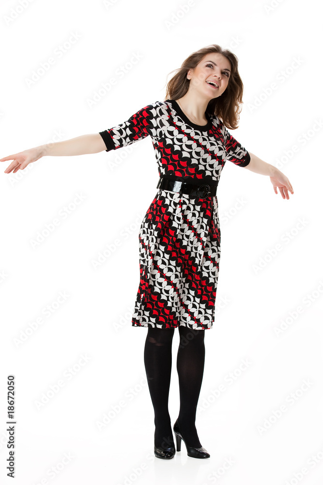 Young Woman In Fashionable Clothing Young Woman In Fashionable Clothing