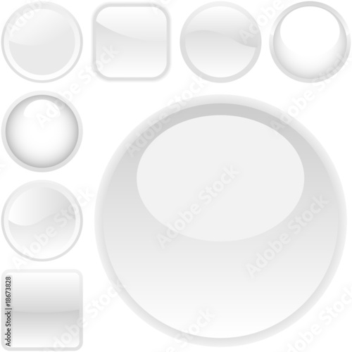 Web buttons for design. Vector set.