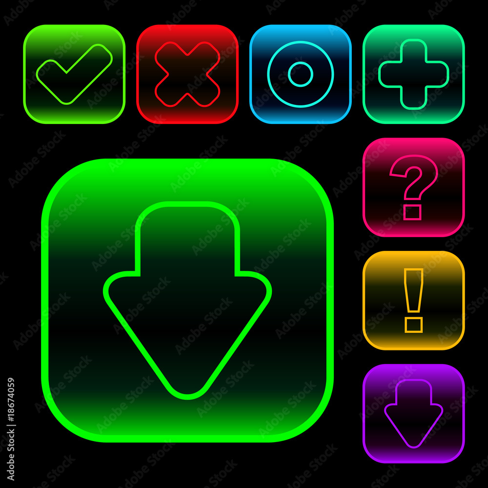 Vector beautiful icon set Vector beautiful icon set