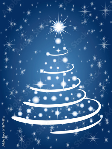 Albero di Natale nella notte