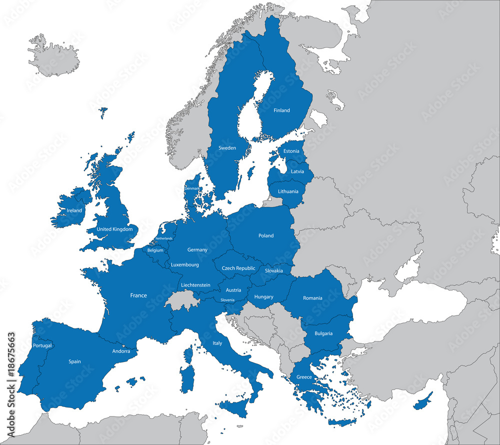 Naklejka premium The 27 Member State of the European Union