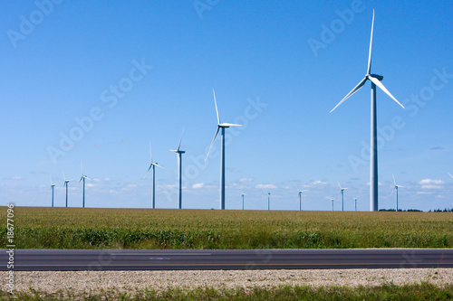 Modern Windmill Generators along the Interstate