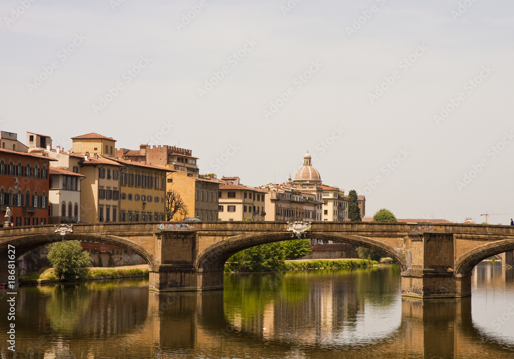 Arno Bridge and Reflection